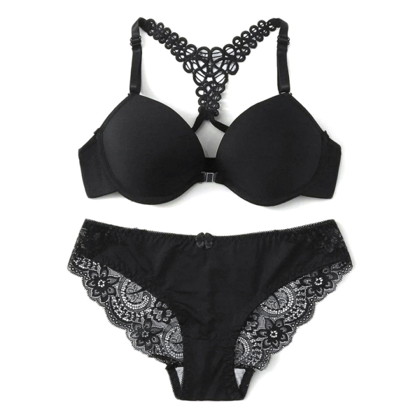 Front Open Padded Wired Bra Set - A2128 - Image 7